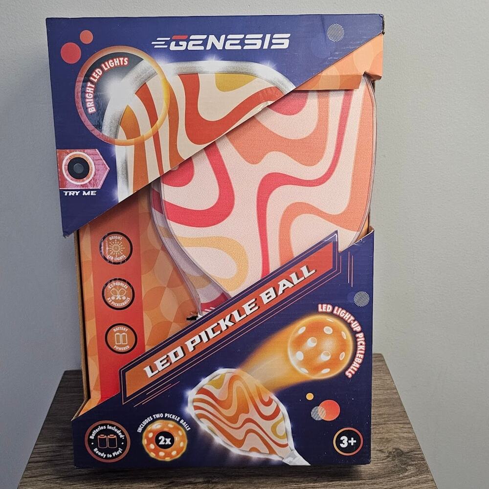 Genesis LED Pickle Ball Set of 2  Light Up Ball NWT